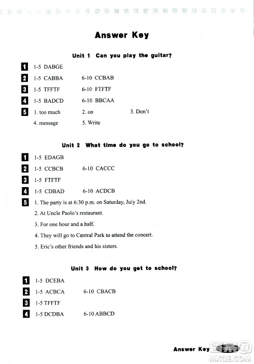 人民教育出版社2019年英语同步阅读七年级下册参考答案 人民教育出版社2019年英语同步阅读七年级下册参考答案