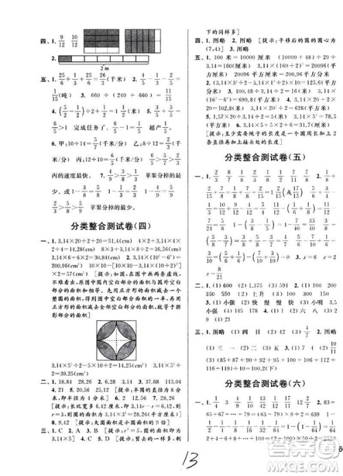 2019春亮点给力大试卷数学五年级下册苏教版第2版参考答案