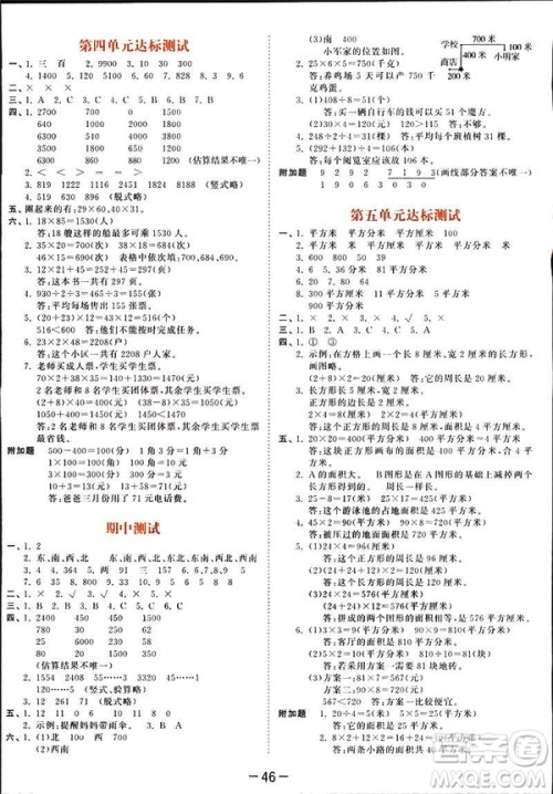 2019春季53天天练三年级下册数学人教RJ版答案 2019春季53天天练三年级下册数学人教RJ版答案