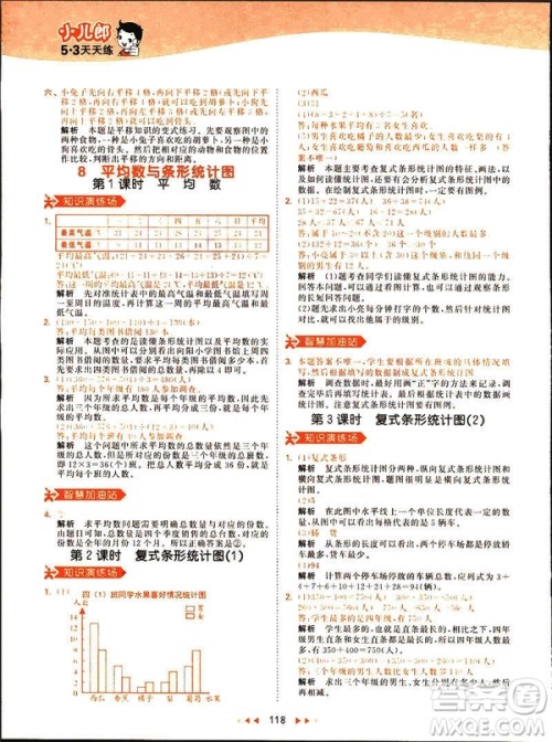 小儿郎2019春53天天练四年级下册小学数学人教版参考答案