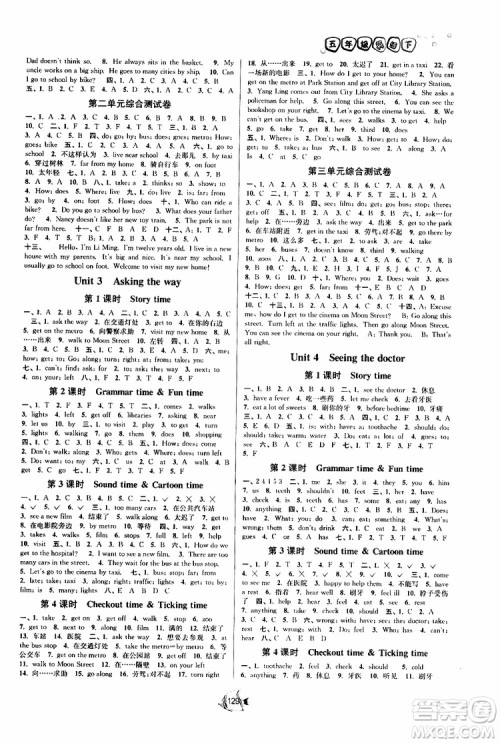 2019版南通小题课时作业本五年级英语下册译林版参考答案 2019版南通小题课时作业本五年级英语下册译林版参考答案