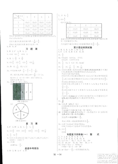 2019春雨教育1课3练单元达标测试数学七年级下册BSD北师大版答案