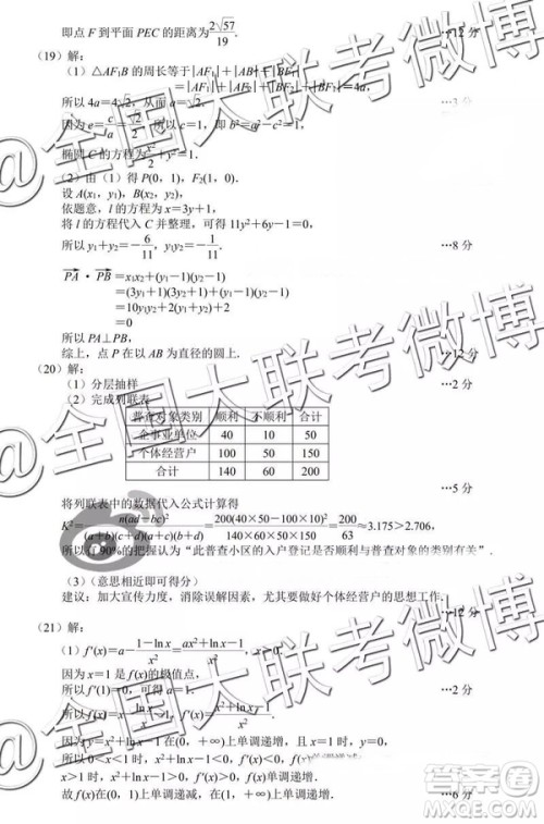 唐山市2018-2019学年度高三年级第一次模拟考试文数参考答案 唐山市2018-2019学年度高三年级第一次模拟考试文数参考答案
