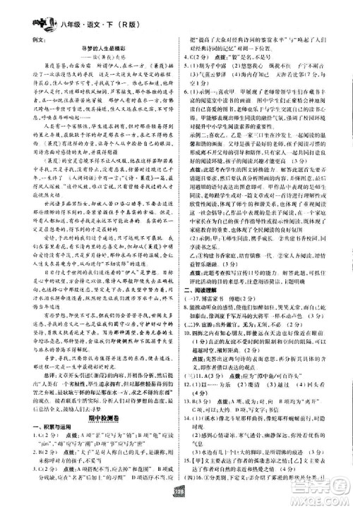 2019荣德基综合应用创新题典中点语文八年级下册人教版答案
