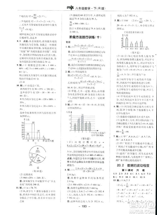 2019荣德基典中点综合应用创新题数学八年级下册人教版答案 2019荣德基典中点综合应用创新题数学八年级下册人教版答案
