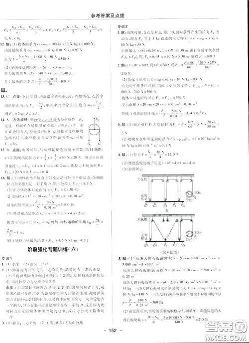 2019荣德基典中点综合应用创新题物理八年级下册人教版答案