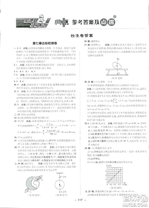 2019荣德基典中点综合应用创新题物理八年级下册人教版答案