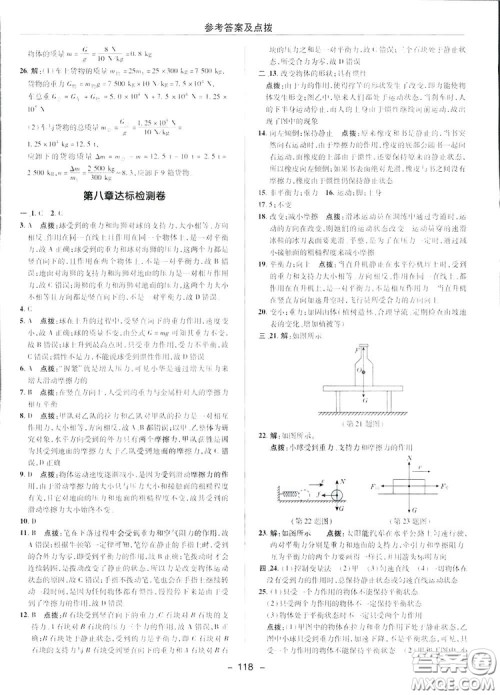 2019荣德基典中点综合应用创新题物理八年级下册人教版答案