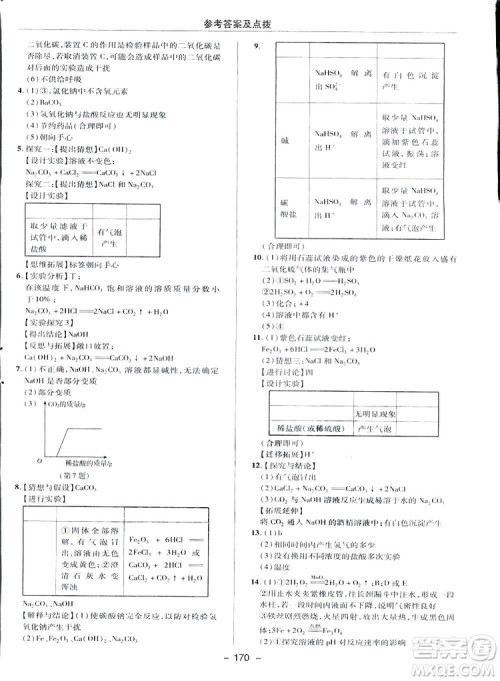 典中点综合应用创新题2019九年级下册化学人教版答案