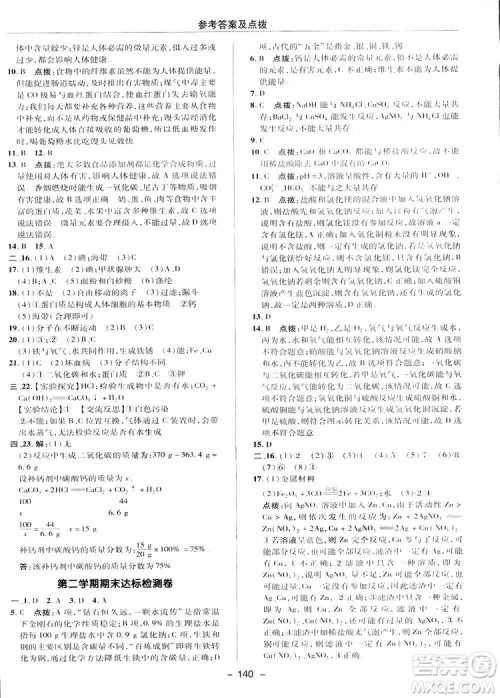 典中点综合应用创新题2019九年级下册化学人教版答案