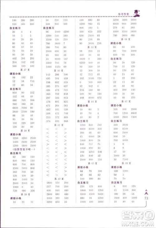 2019春黄冈小状元口算速算练习册三年级数学下册人教版答案