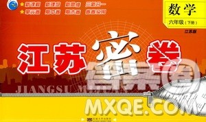2019春江苏密卷数学六年级下册江苏版参考答案