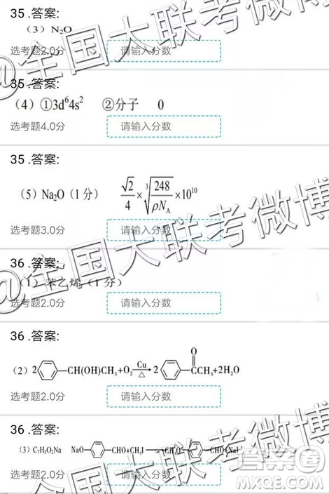 云南师大附中2019届高三第七次月考文综理综参考答案