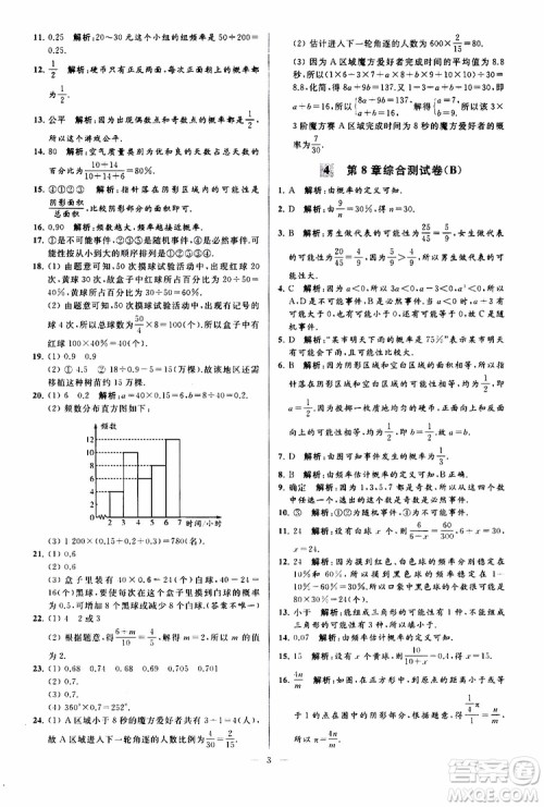 新课标江苏版2019亮点给力大试卷数学八年级下册参考答案 新课标江苏版2019亮点给力大试卷数学八年级下册参考答案