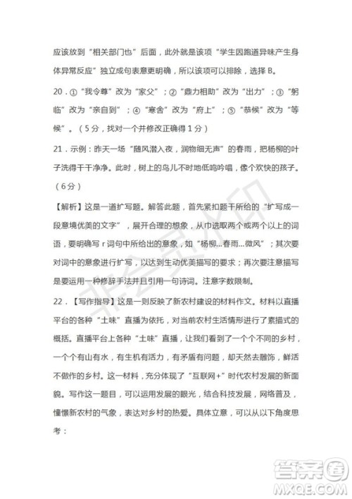 河北省衡水市第十三中学2019届高三质检四语文试题及答案解析