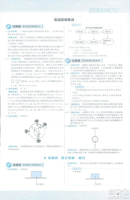 天星教育2019新版一遍过八年级下册物理9787565130038人教版RJ版答案 天星教育2019新版一遍过八年级下册物理9787565130038人教版RJ版答案