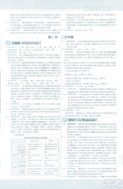 天星教育2019新版一遍过八年级下册物理9787565130038人教版RJ版答案 天星教育2019新版一遍过八年级下册物理9787565130038人教版RJ版答案