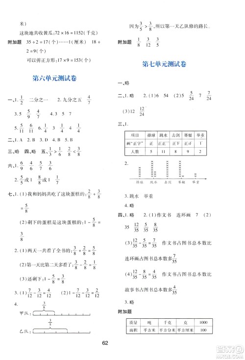 2019年春新课程学习与评价三年级数学下册C版北师大版答案