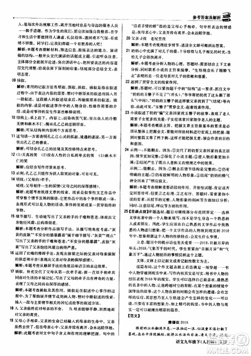 2019年1+1轻巧夺冠优化训练九年级下册语文人教版9787552246155参考答案 2019年1+1轻巧夺冠优化训练九年级下册语文人教版9787552246155参考答案