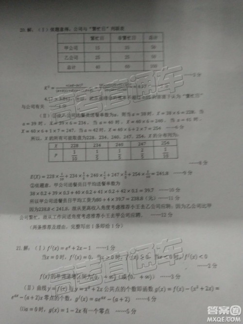 2019年江门高三一模数学试题及参考答案 2019年江门高三一模数学试题及参考答案