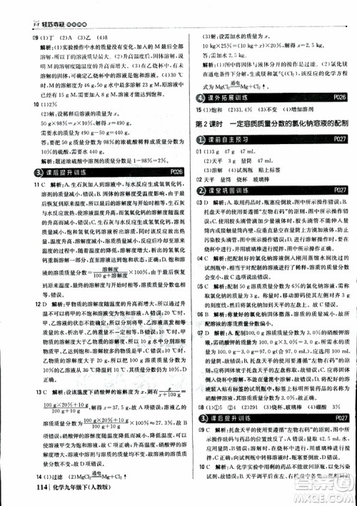 2019年1+1轻巧夺冠优化训练九年级下册化学人教版参考答案