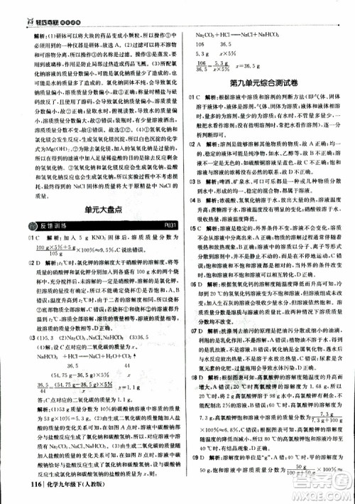 2019年1+1轻巧夺冠优化训练九年级下册化学人教版参考答案
