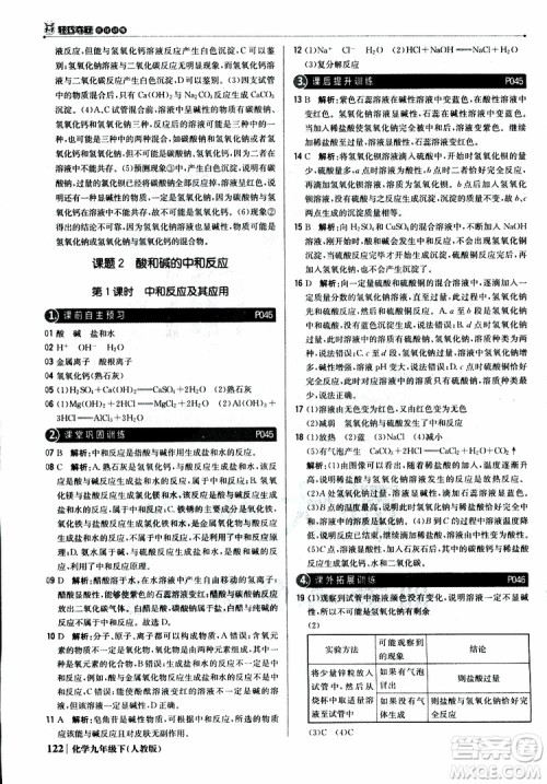2019年1+1轻巧夺冠优化训练九年级下册化学人教版参考答案