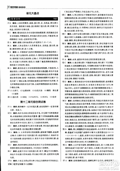 2019年1+1轻巧夺冠优化训练九年级下册化学人教版参考答案