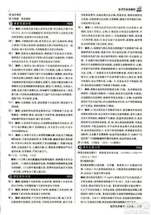 2019年1+1轻巧夺冠优化训练九年级下册化学人教版参考答案