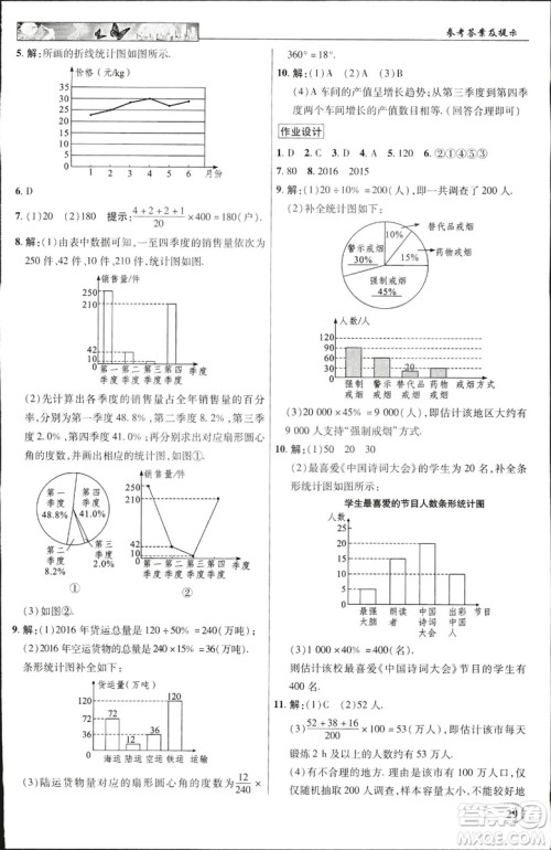 英才教程2019春中学奇迹课堂七年级数学9787545022278下册人教版参考答案