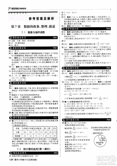 江苏科技版银版2019年八年级下册1+1轻巧夺冠优化训练数学参考答案