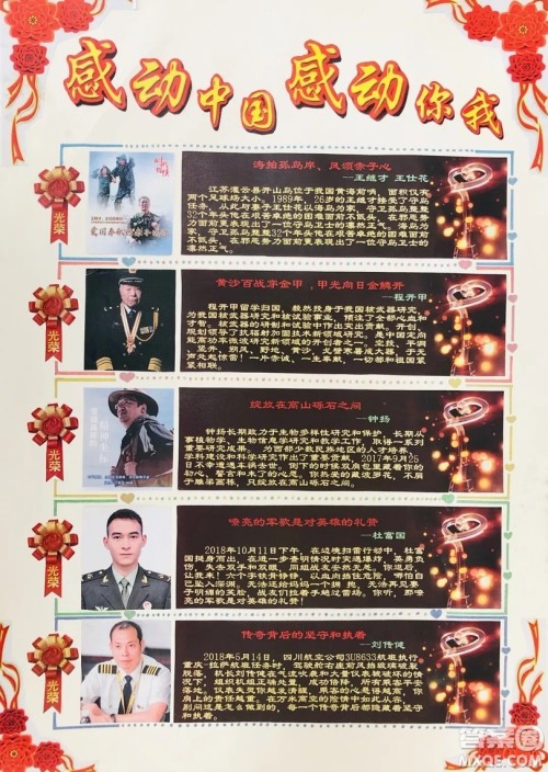 感动中国手抄报图片 2019感动中国手抄报 感动中国手抄报图片 2019感动中国手抄报