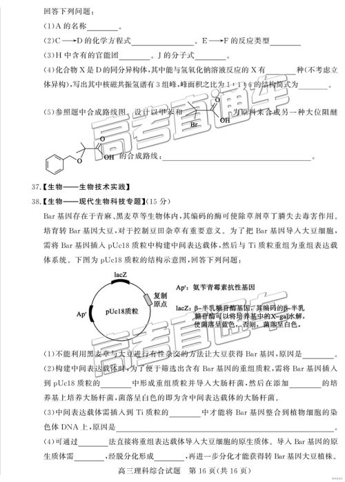 2019年3月德州一模文综理综试题及参考答案