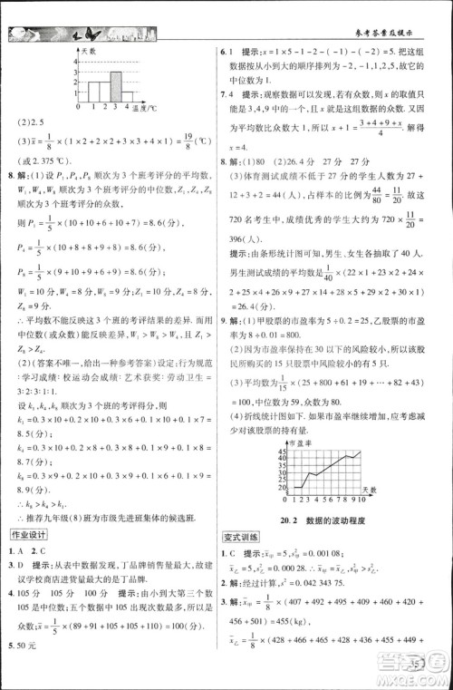 中学奇迹课堂2019春英才教程八年级数学下册人教版参考答案 中学奇迹课堂2019春英才教程八年级数学下册人教版参考答案