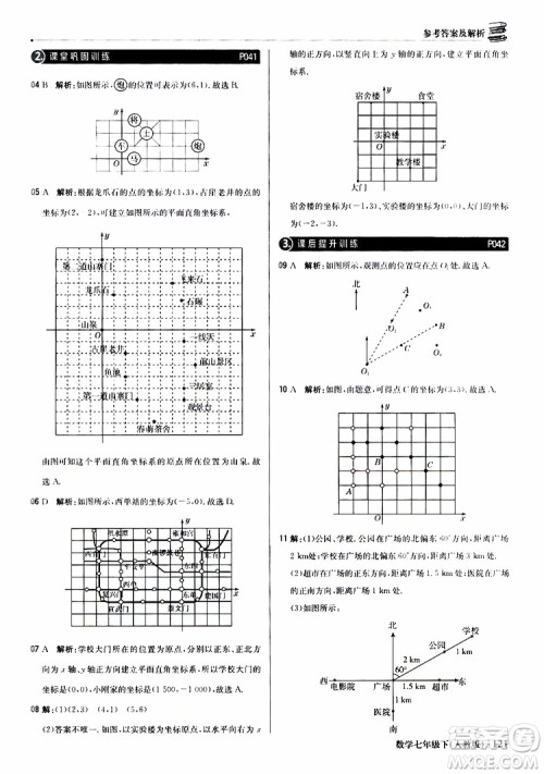 2019新版1+1轻巧夺冠优化训练七年级下册数学人教版9787552250183参考答案