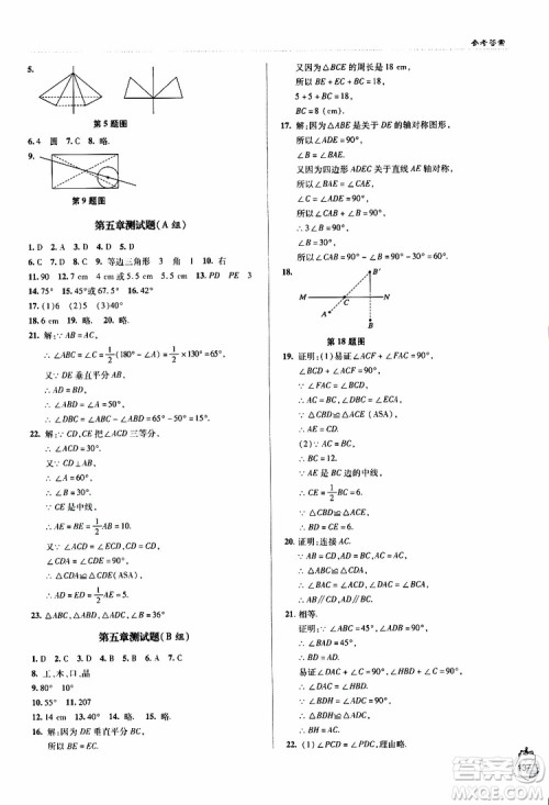 金博士2019年轻巧夺冠七年级数学下册青岛专用参考答案
