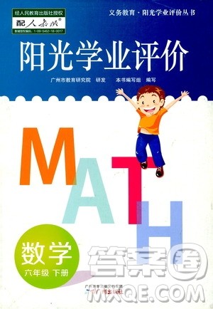 2019阳光学业评价六年级下册数学人教版广州专用答案