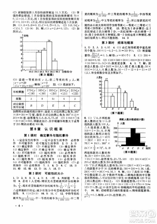 灵星教育2019年八年级下册数学百分百训练江苏版参考答案 灵星教育2019年八年级下册数学百分百训练江苏版参考答案