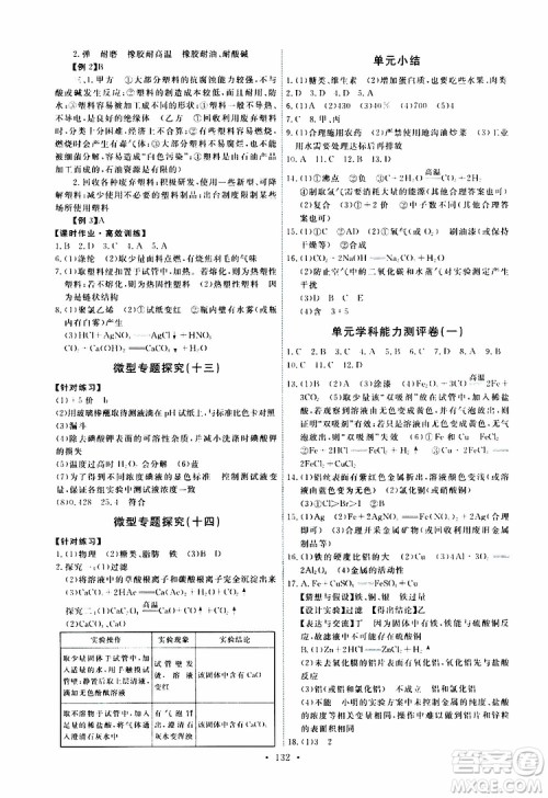 天舟文化2019版能力培养与测试九年级化学下册人教版RJ版参考答案 天舟文化2019版能力培养与测试九年级化学下册人教版RJ版参考答案