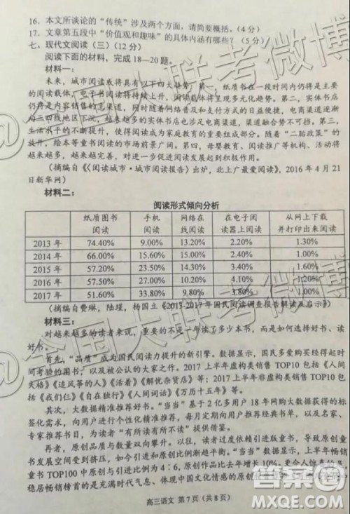 2019年3月苏锡常镇四市一模高三语文试卷及参考答案 2019年3月苏锡常镇四市一模高三语文试卷及参考答案