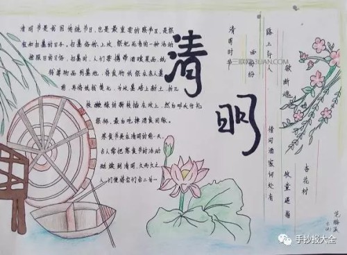 清明节手抄报 关于清明节手抄报素材 清明节手抄报 关于清明节手抄报素材
