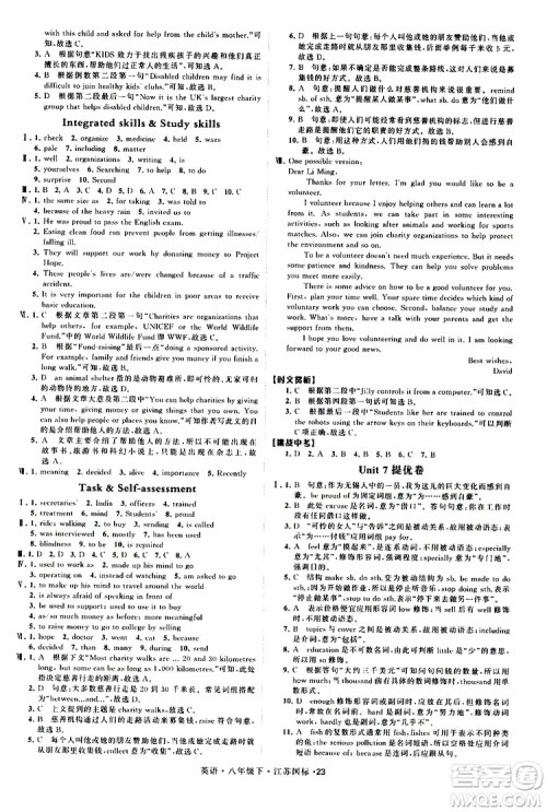 2019年经纶学典学霸题中题英语八年级下册江苏国标版参考答案 2019年经纶学典学霸题中题英语八年级下册江苏国标版参考答案