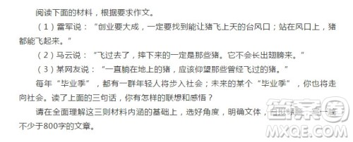 飞起来的猪作文 风口上飞起来的猪作文800字 飞起来的猪作文 风口上飞起来的猪作文800字