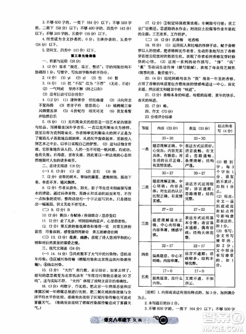 2019年尖子生课时作业新课堂八年级下语文人教版R版参考答案