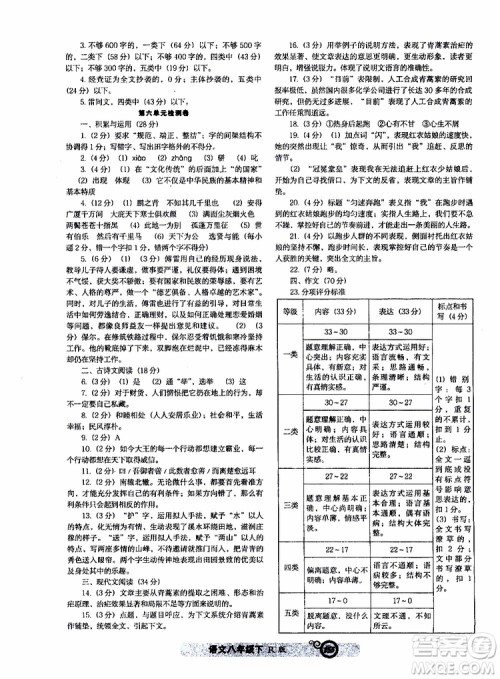 2019年尖子生课时作业新课堂八年级下语文人教版R版参考答案 2019年尖子生课时作业新课堂八年级下语文人教版R版参考答案