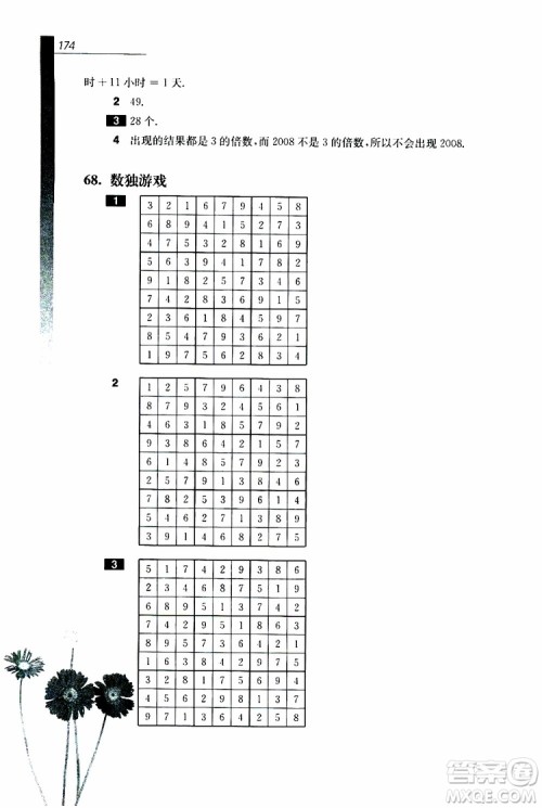2019年优等生数学第三版五年级参考答案