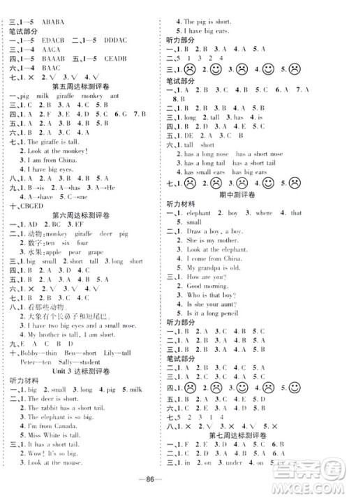 2019年优加全能大考卷三年级下册英语RJ人教PEP版9787542141613答案 2019年优加全能大考卷三年级下册英语RJ人教PEP版9787542141613答案