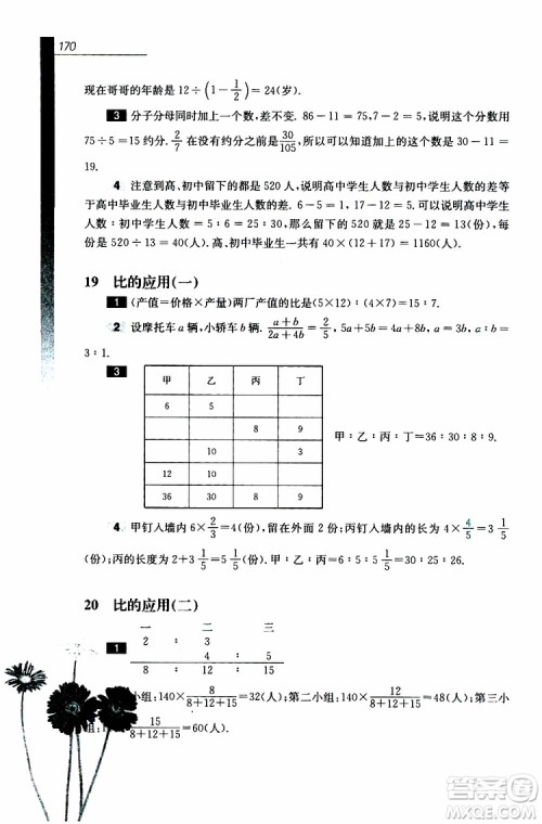 2019年优等生数学六年级第三版参考答案 2019年优等生数学六年级第三版参考答案