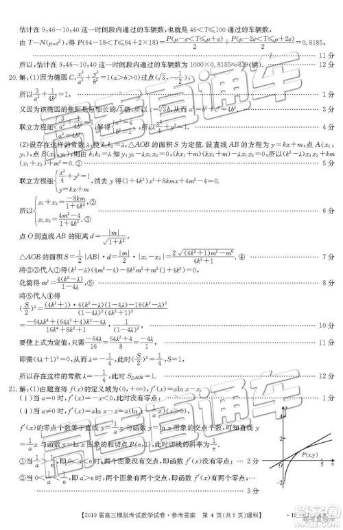 2019年3月江西金太阳高三数学参考答案 2019年3月江西金太阳高三数学参考答案