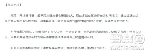 戏精作文 关于戏精的作文800字 戏精作文 关于戏精的作文800字